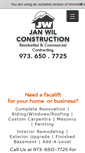 Mobile Screenshot of janwilconstruction.com